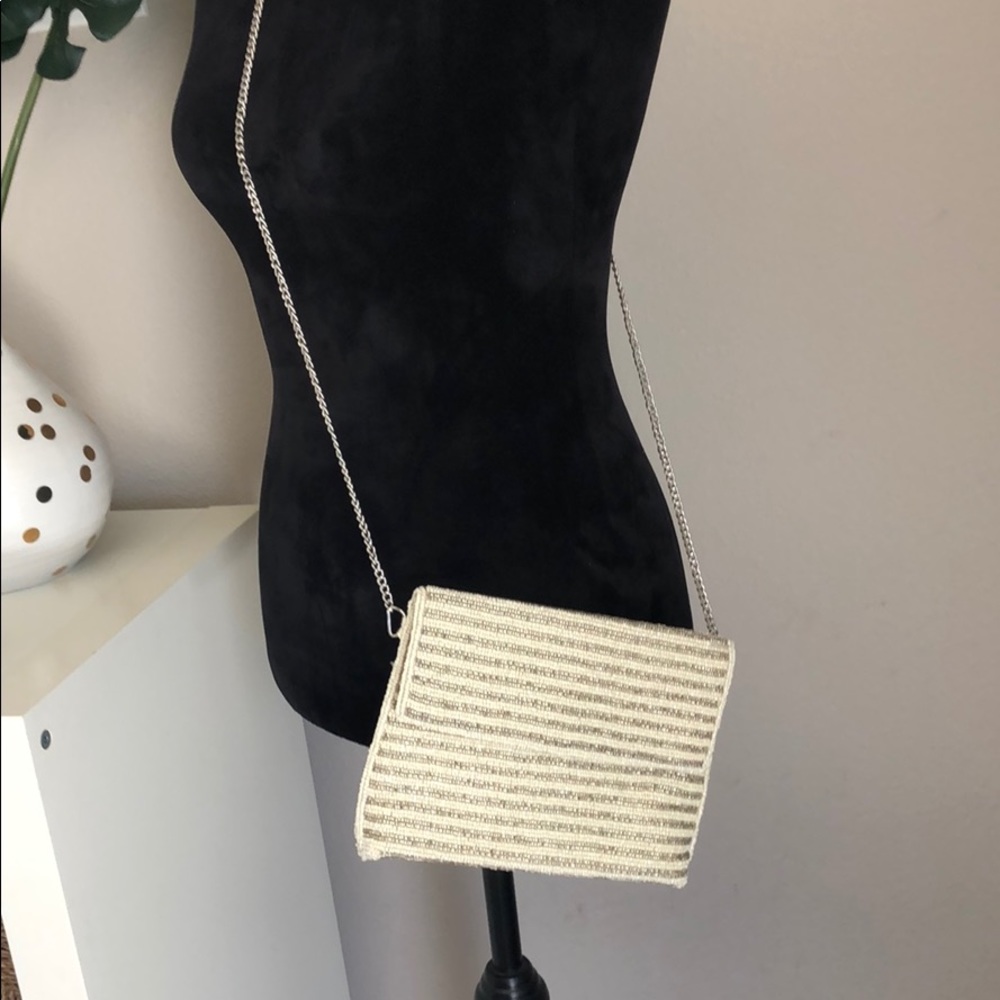 Sole society beaded clutch